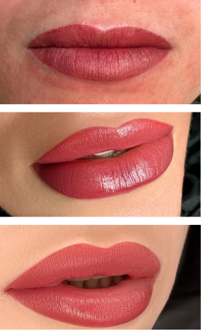 Aquarell Lips Ergebnisse mit frischer Lippenfarbe